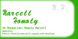 marcell homoly business card